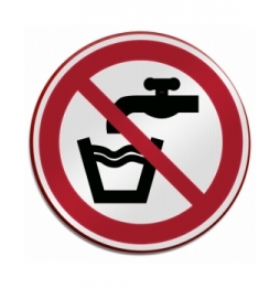 Znak bezpieczeństwa ISO – Woda niezdatna do picia, P/P005/NT/RFLBD-DIA400-1
