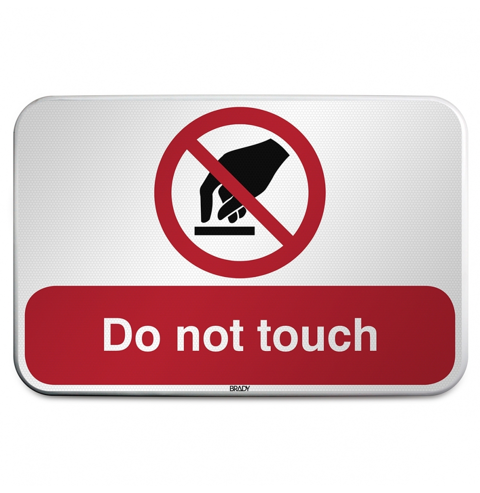 Znak bezpieczeństwa ISO – Nie dotykać, P/P010/EN328/RFLBD-600X400-1
