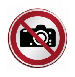 Znak bezpieczeństwa ISO – Zakaz fotografowania, P/P029/EN215/RFLBD-400X600-1