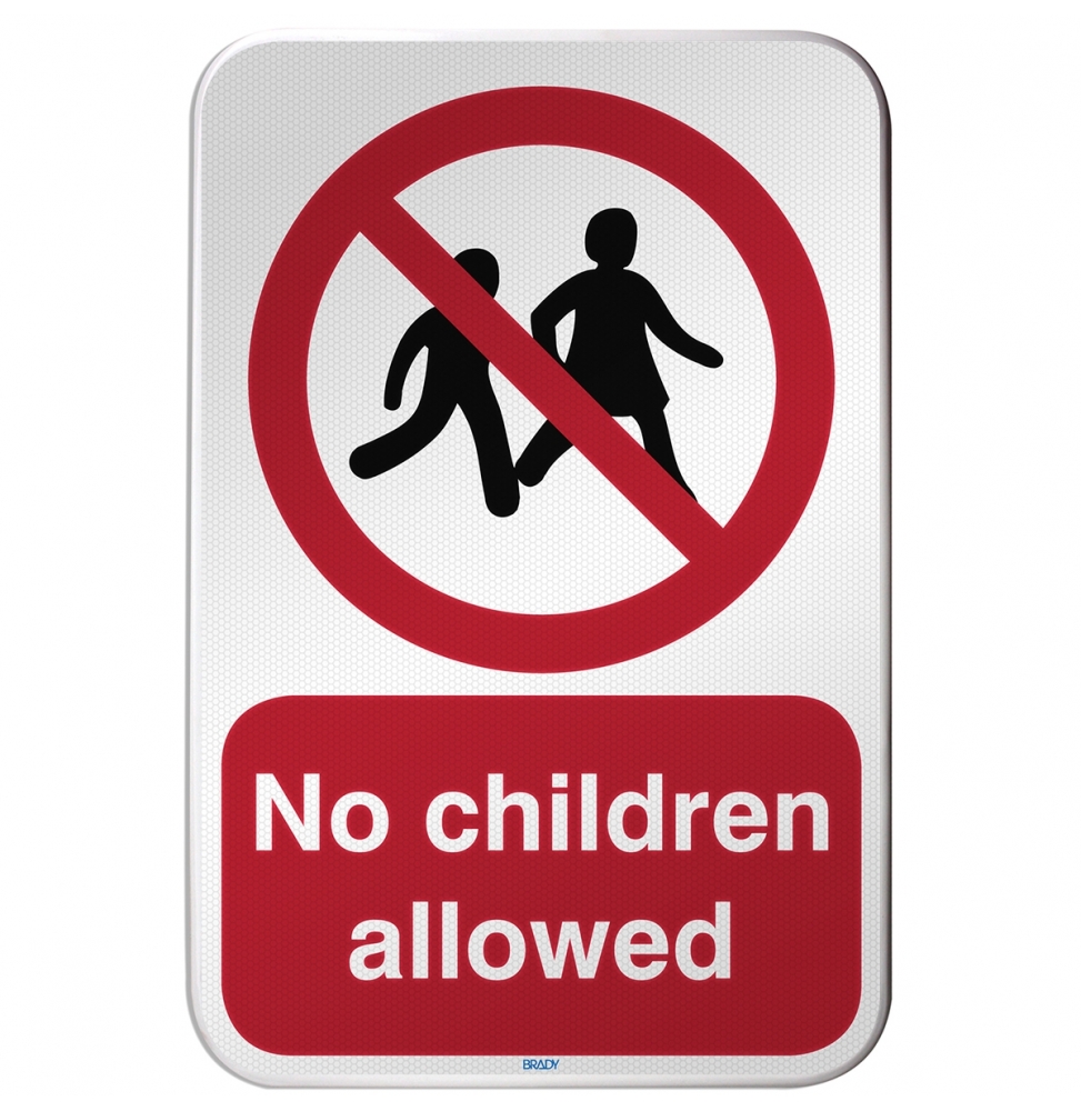 Znak bezpieczeństwa ISO – Zakaz wstępu dzieciom, P/P036/FR628/RFLBD-400X600-1