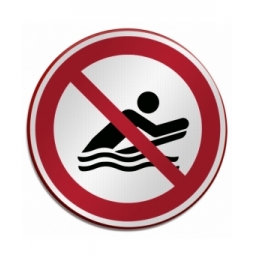 Znak bezpieczeństwa ISO – Zakaz surfowania w pozycji na brzuchu, P/P063/FR699/RFLBD-400X600-1