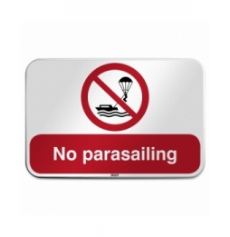 Znak bezpieczeństwa ISO – Zakaz uprawiania parasailingu, P/P066/DE349/RFLBD-600X400-1