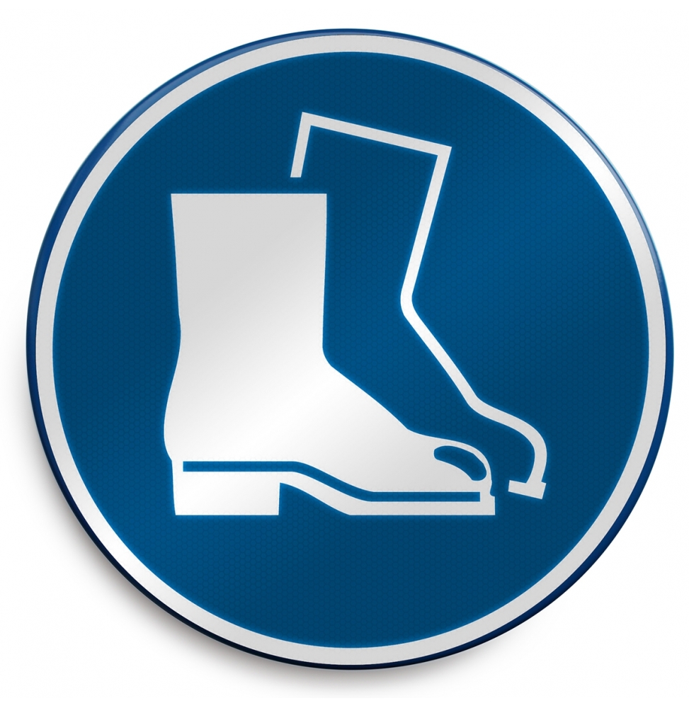 Znak bezpieczeństwa ISO – Nakaz stosowania ochrony stóp, M/M008/NT/RLFBD-DIA400-1