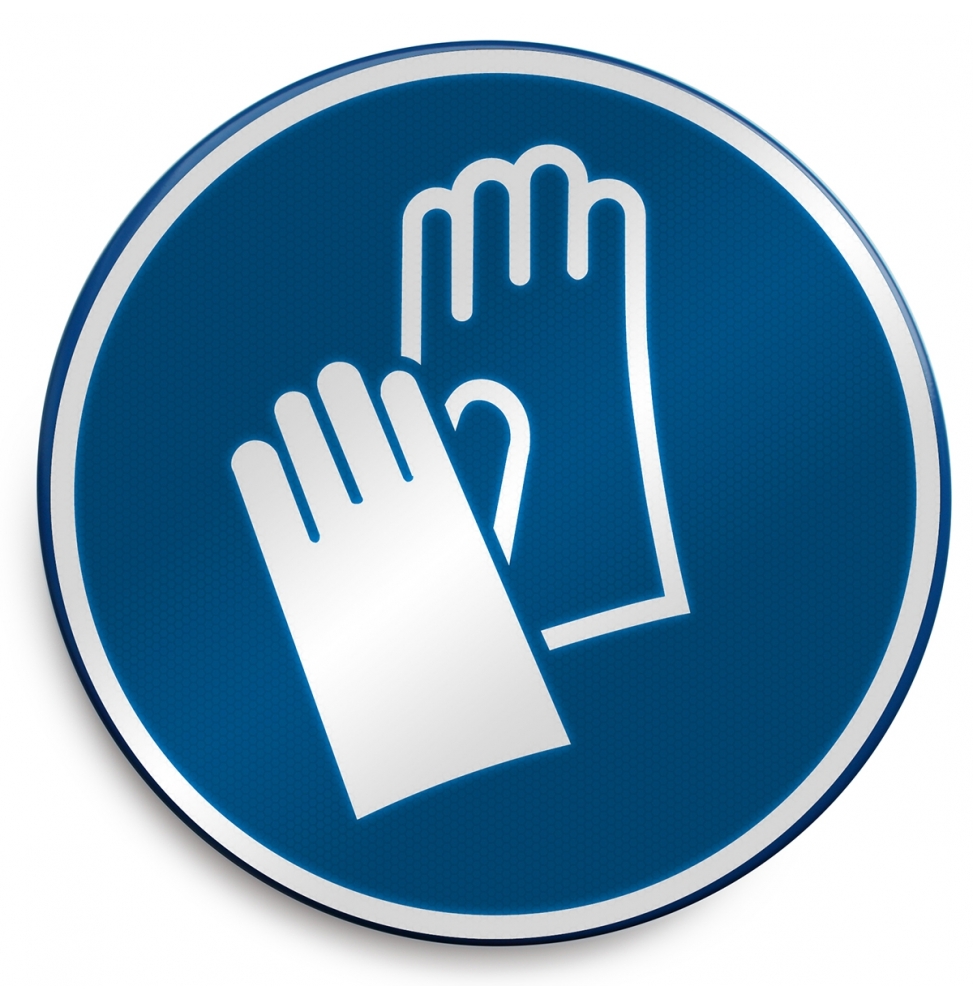 Znak bezpieczeństwa ISO – Nakaz stosowania ochrony rąk, M/M009/NT/RLFBD-DIA400-1