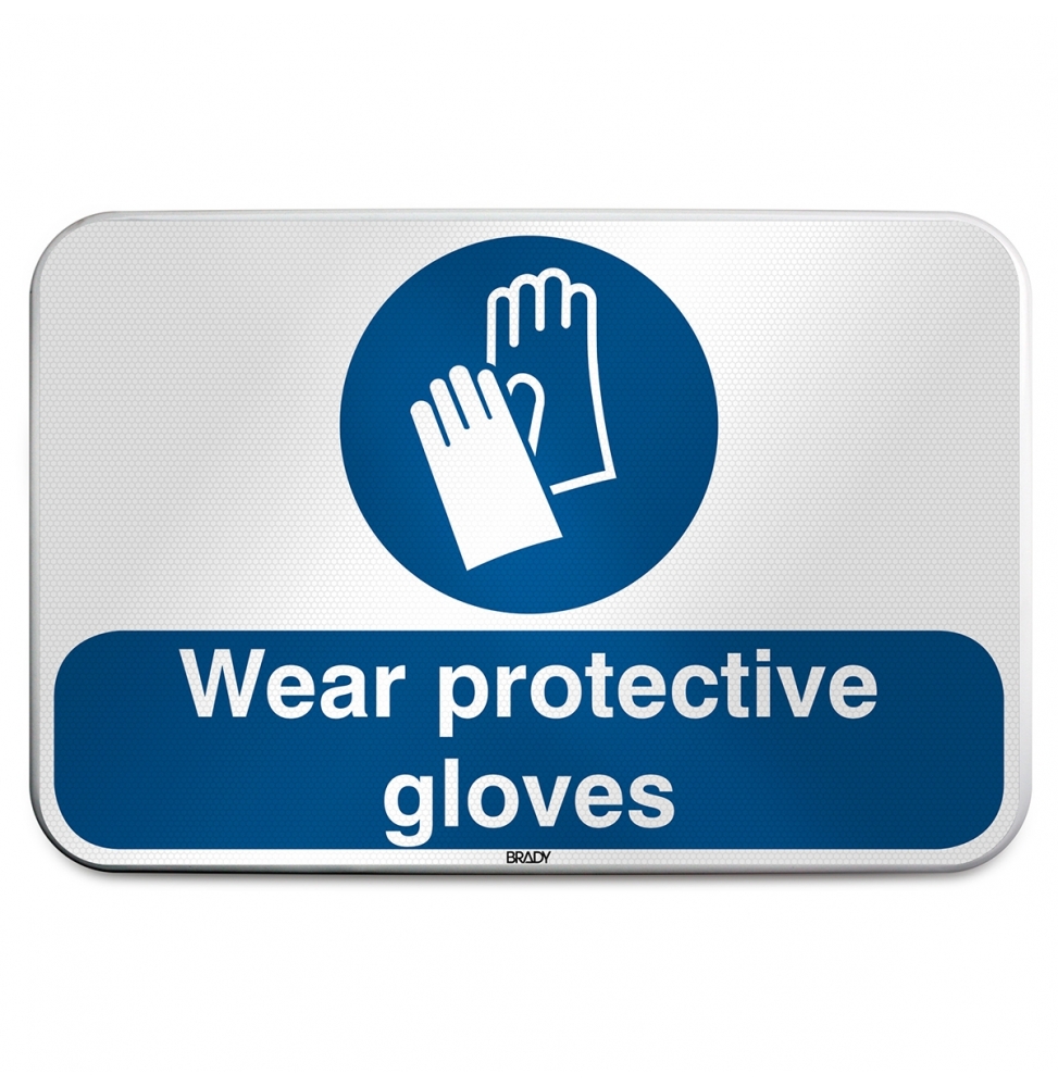 Znak bezpieczeństwa ISO – Nakaz stosowania ochrony rąk, M/M009/EN281/RLFBD-600X400-1