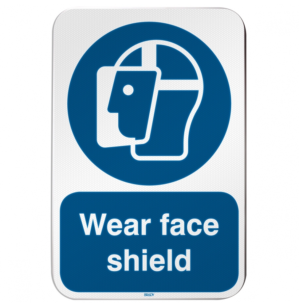Znak bezpieczeństwa ISO – Nakaz stosowania ochrony twarzy, M/M013/EN274/RLFBD-400X600-1