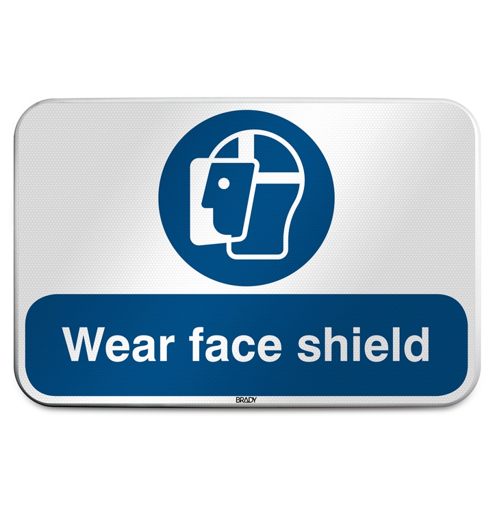 Znak bezpieczeństwa ISO – Nakaz stosowania ochrony twarzy, M/M013/EN274/RLFBD-600X400-1