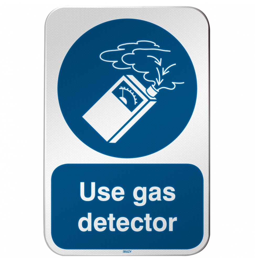 Znak bezpieczeństwa ISO – Nakaz stosowania detektora gazu, M/M048/EN520/RLFBD-400X600-1