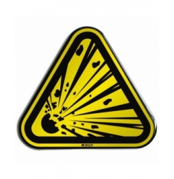 Znak bezpieczeństwa ISO – Ostrzeżenie przed niebezpieczeństwem wybuchu, W/W002/NT/RFLBD-TRI400-1