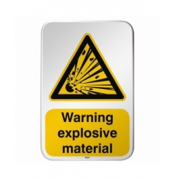Znak bezpieczeństwa ISO – Ostrzeżenie przed niebezpieczeństwem wybuchu, W/W002/EN254/RFLBD-400X600-1