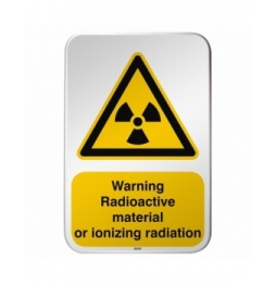 Znak bezpieczeństwa ISO – Ostrzeżenie przed materiałem radioaktywnym lub prom…, W/W003/EN264/RFLBD-400X600-1
