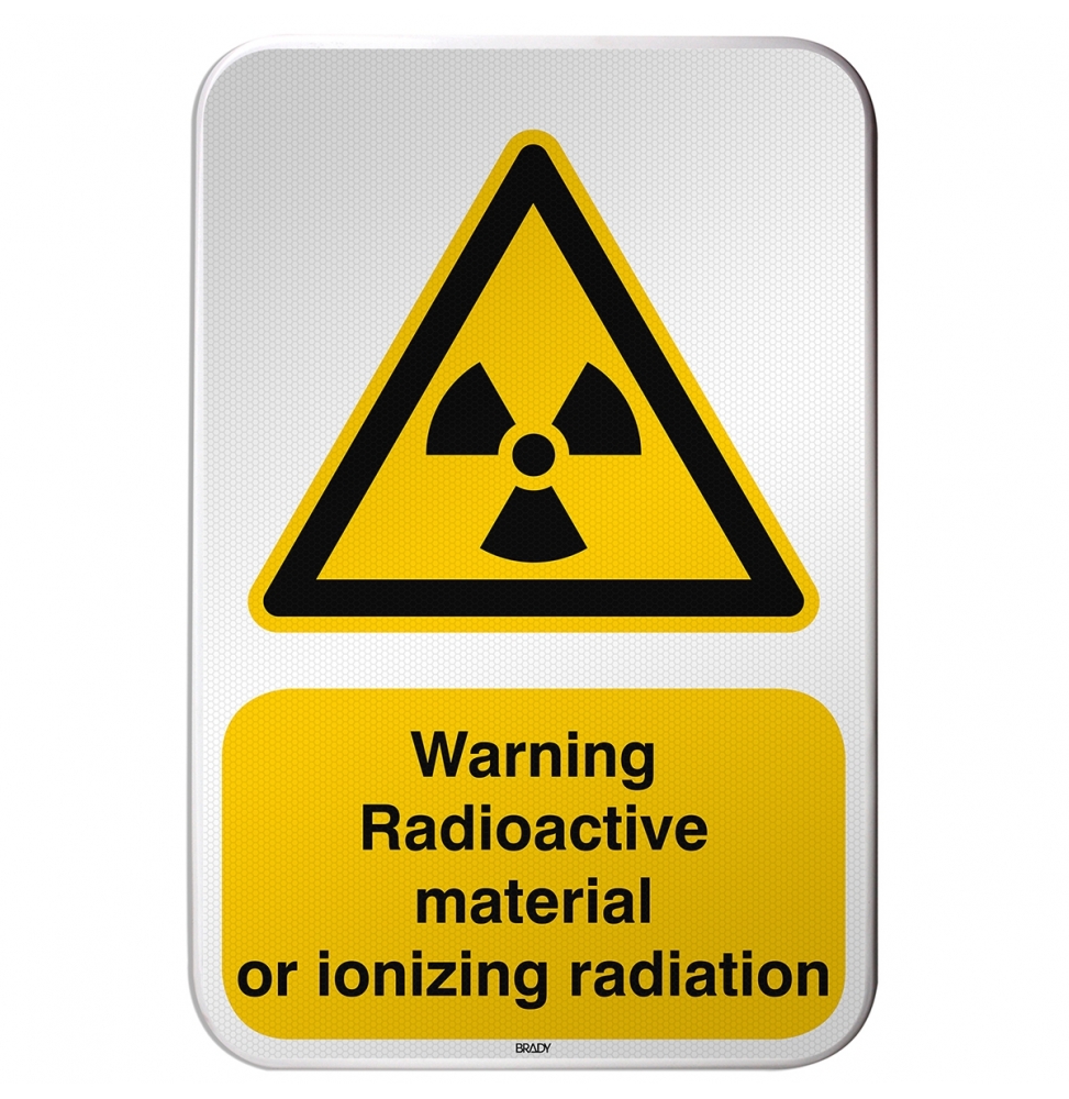 Znak bezpieczeństwa ISO – Ostrzeżenie przed materiałem radioaktywnym lub prom…, W/W003/EN264/RFLBD-400X600-1