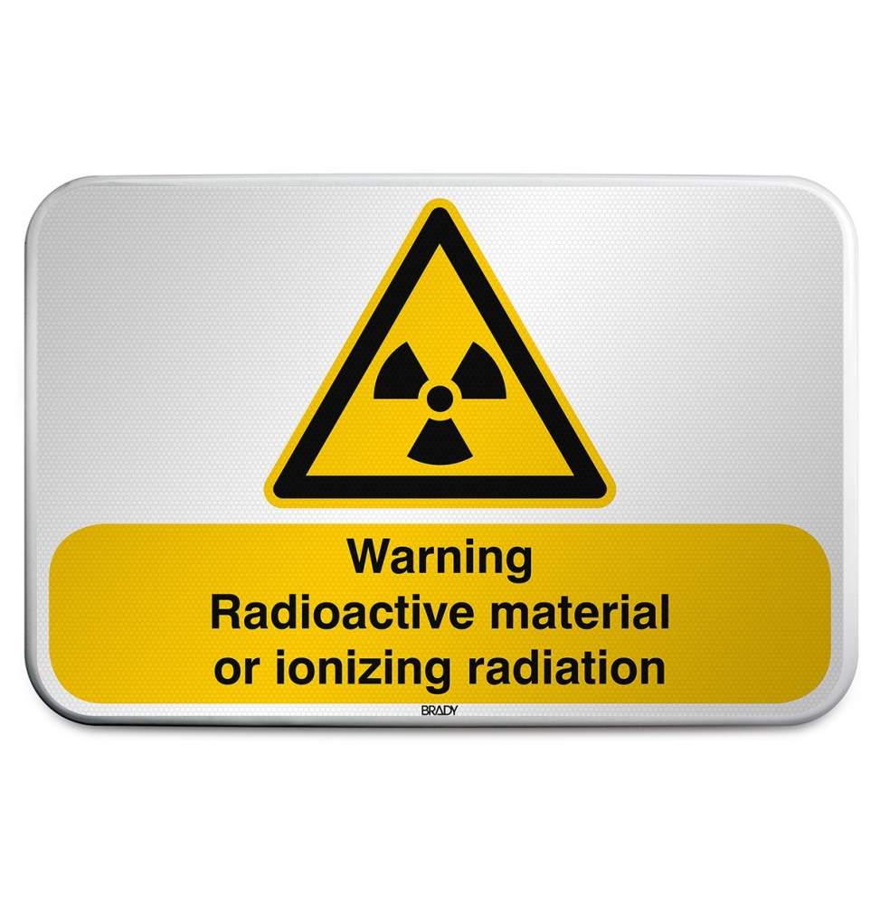 Znak bezpieczeństwa ISO – Ostrzeżenie przed materiałem radioaktywnym lub prom…, W/W003/EN264/RFLBD-600X400-1