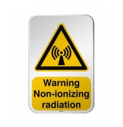 Znak bezpieczeństwa ISO – Ostrzeżenie przed promieniowaniem niejonizującym, W/W005/EN259/RFLBD-400X600-1
