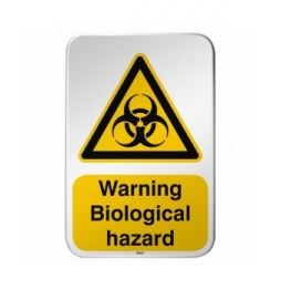 Znak bezpieczeństwa ISO – Ostrzeżenie przed skażeniem biologicznym, W/W009/EN243/RFLBD-400X600-1