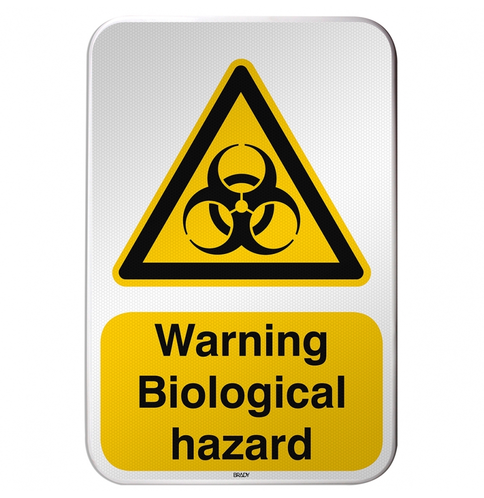 Znak bezpieczeństwa ISO – Ostrzeżenie przed skażeniem biologicznym, W/W009/EN243/RFLBD-400X600-1