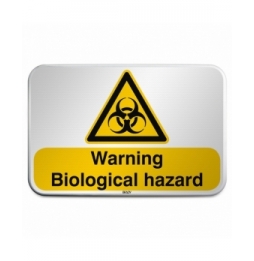Znak bezpieczeństwa ISO – Ostrzeżenie przed skażeniem biologicznym, W/W009/EN243/RFLBD-600X400-1