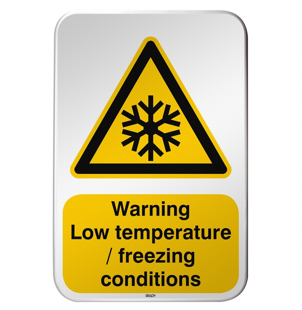 Znak bezpieczeństwa ISO – Ostrzeżenie przed niską/ujemną temperaturą, W/W010/EN246/RFLBD-400X600-1