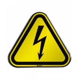 Znak bezpieczeństwa ISO – Ostrzeżenie przed napięciem elektrycznym, W/W012/NT/RFLBD-TRI400-1