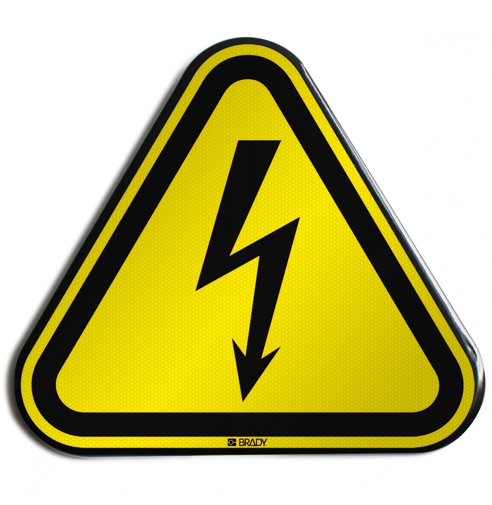 Znak bezpieczeństwa ISO – Ostrzeżenie przed napięciem elektrycznym, W/W012/NT/RFLBD-TRI400-1