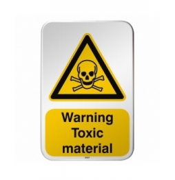 Znak bezpieczeństwa ISO – Ostrzeżenie przed materiałem toksycznym, W/W016/EN267/RFLBD-400X600-1