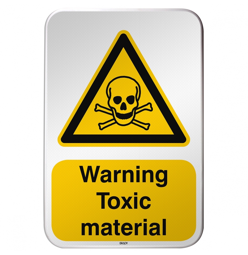 Znak bezpieczeństwa ISO – Ostrzeżenie przed materiałem toksycznym, W/W016/EN267/RFLBD-400X600-1