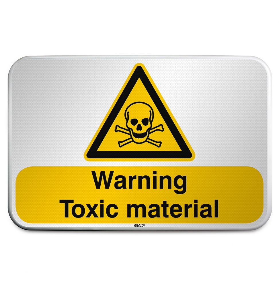 Znak bezpieczeństwa ISO – Ostrzeżenie przed materiałem toksycznym, W/W016/EN267/RFLBD-600X400-1