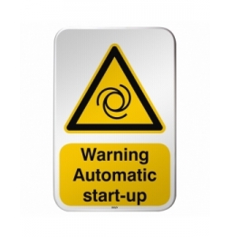 Znak bezpieczeństwa ISO – Ostrzeżenie przed automatycznym uruchomieniem, W/W018/EN248/RFLBD-400X600-1