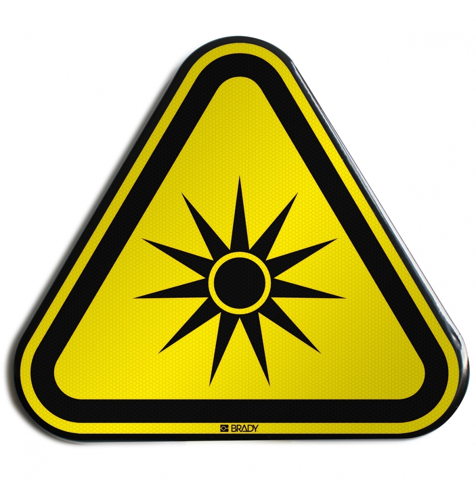 Znak bezpieczeństwa ISO – Ostrzeżenie przed promieniowaniem optycznym, W/W027/NT/RFLBD-TRI400-1