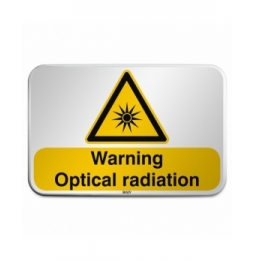Znak bezpieczeństwa ISO – Ostrzeżenie przed promieniowaniem optycznym, W/W027/EN260/RFLBD-600X400-1