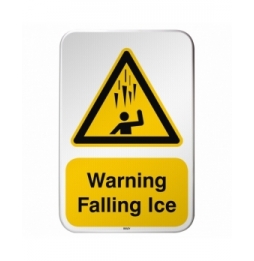 Znak bezpieczeństwa ISO – Ostrzeżenieprzed spadającym lodem, W/W039/EN538/RFLBD-400X600-1
