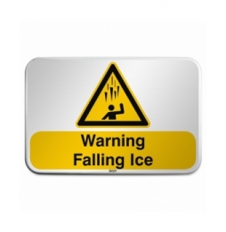 Znak bezpieczeństwa ISO – Ostrzeżenieprzed spadającym lodem, W/W039/EN538/RFLBD-600X400-1