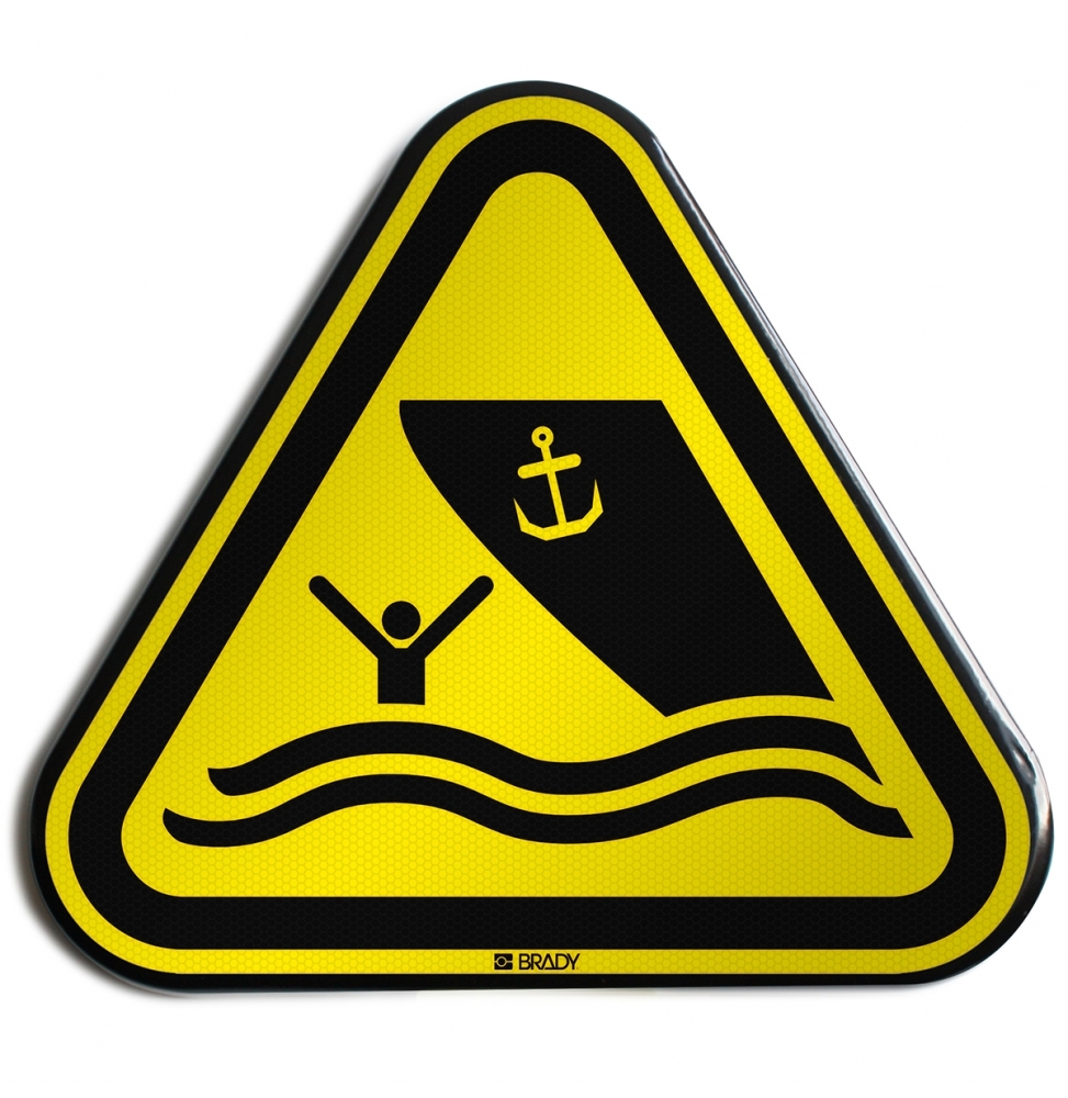 Znak bezpieczeństwa ISO – Ostrzeżenie przed toremwodnym, W/W058/NT/RFLBD-TRI400-1