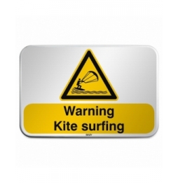Znak bezpieczeństwa ISO – Ostrzeżenie przed kitesurfingiem, W/W062/EN505/RFLBD-600X400-1