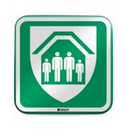 Znak bezpieczeństwa ISO – Miejsce bezpiecznego schronienia, E/E021//RFLBD-400X400-1