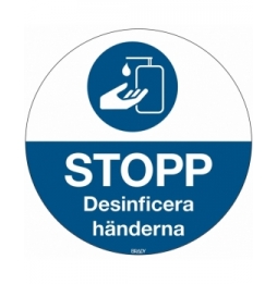 Znak podłogowy Nakaz dezynfekcji rąk, PIC905-D350-FLO-SE
