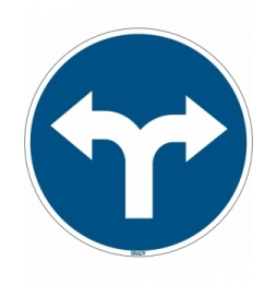 Znak podłogowy – Nakaz przejścia w lewo i w prawo, PIC909-D350-FLO
