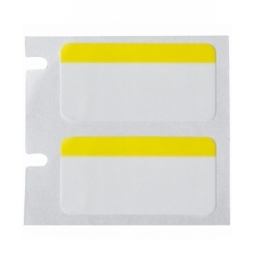 Etykiety poliestrowe żółte, białe BPT-310-494-2.5-YL wym. 25.40 mm x 12.70 mm, 2500 szt.