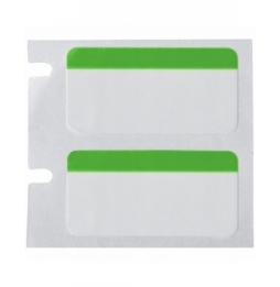 Etykiety poliestrowe zielone, białe BPT-310-494-2.5-GN wym. 25.40 mm x 12.70 mm, 2500 szt.