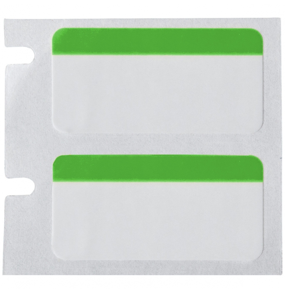 Etykiety poliestrowe zielone, białe BPT-310-494-2.5-GN wym. 25.40 mm x 12.70 mm, 2500 szt.