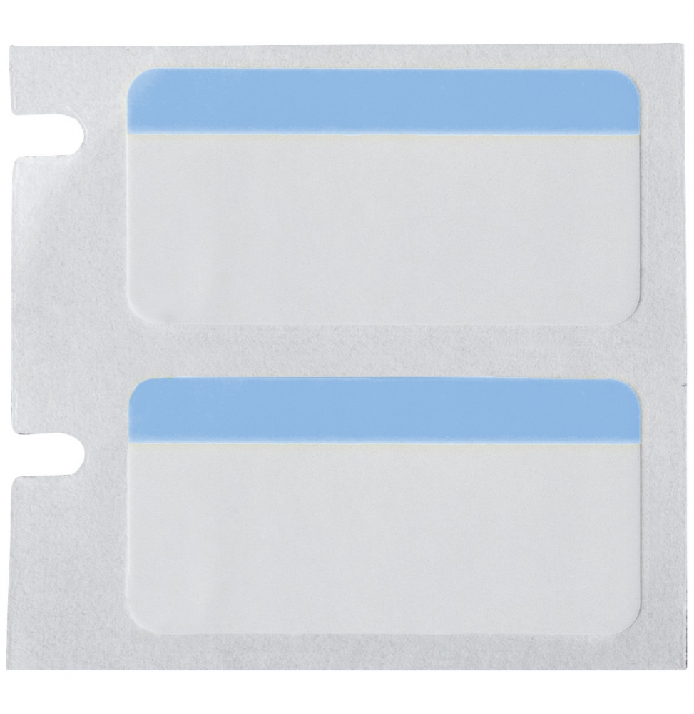 Etykiety poliestrowe niebieskie, białe BPT-310-494-2.5-BL wym. 25.40 mm x 12.70 mm, 2500 szt.