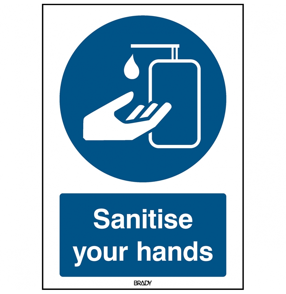 Znak bezpieczeństwa – Środek do dezynfekcji rąk, M/PIC905/EN542/PE-148X210-1