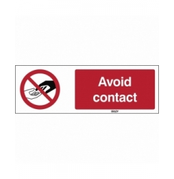 Znak bezpieczeństwa – Unikaj kontaktu, P/PIC914/EN545/ALU-450X150-1