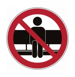 Znak bezpieczeństwa - Nie siadać, P/PIC917/NT/PEREM-DIA200/1