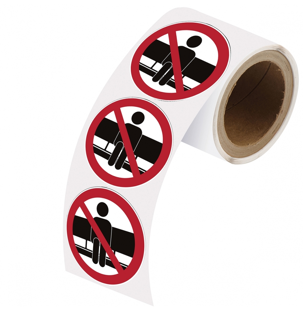 Znak bezpieczeństwa - Nie siadać (250szt.), P/PIC917/NT/PEREM-DIA50/250RL
