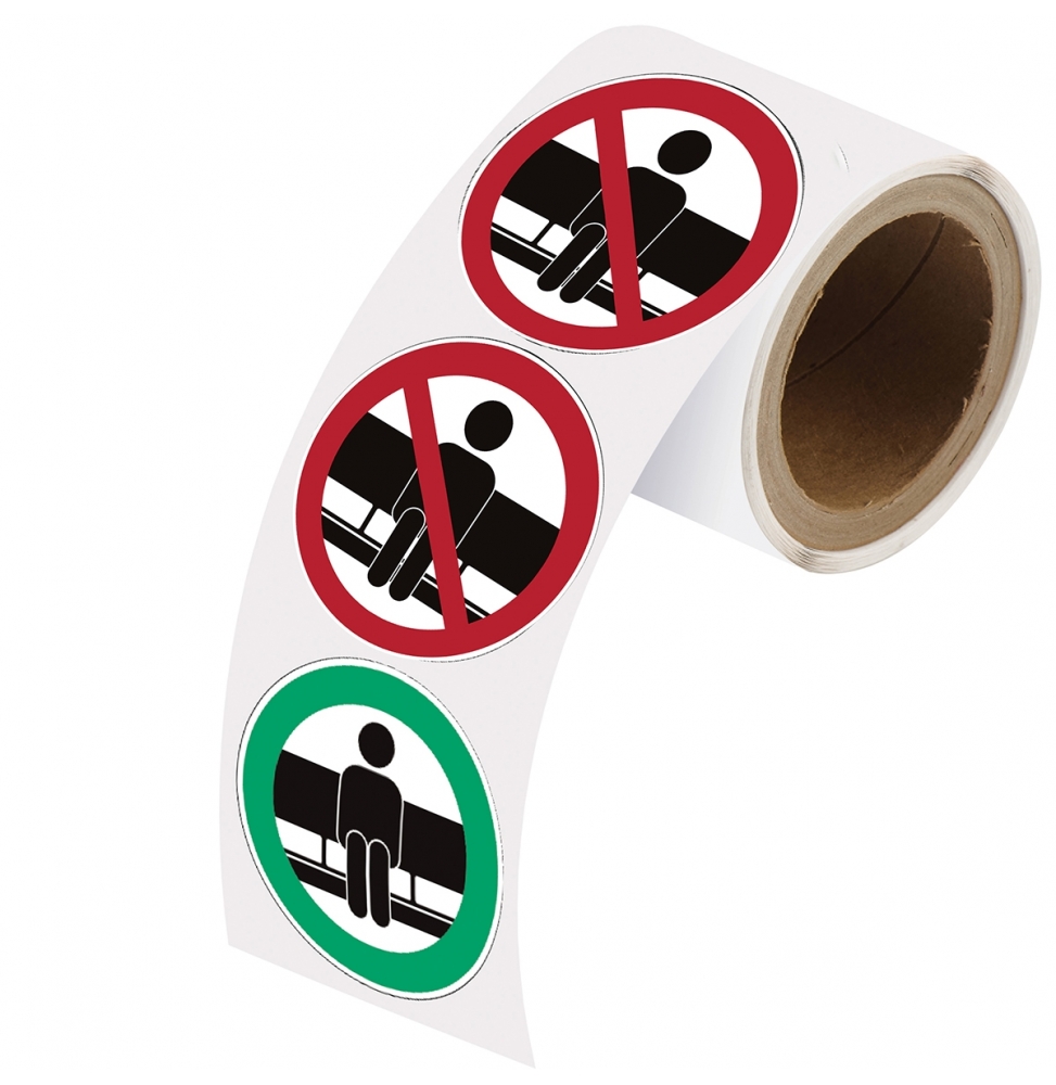 Znak bezpieczeństwa - Nie siadać, Można siadać, na przemian (250szt.), P/PIC917x2/PIC918/NT/PEREM-DIA50/250RL