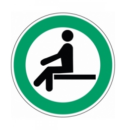 Znak bezpieczeństwa - Można siadać, I/PIC925/NT/PEREM-DIA100/1