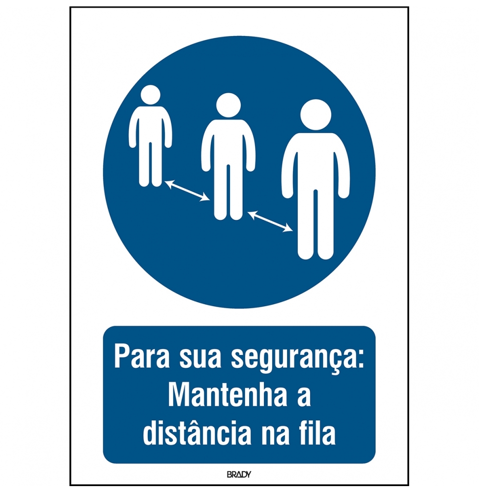 Znak bezpieczeństwa - Dbaj o swoje bezpieczeństwo: zachowaj odległość w kolejce, M/PIC922/PT4/PP-371X262-1