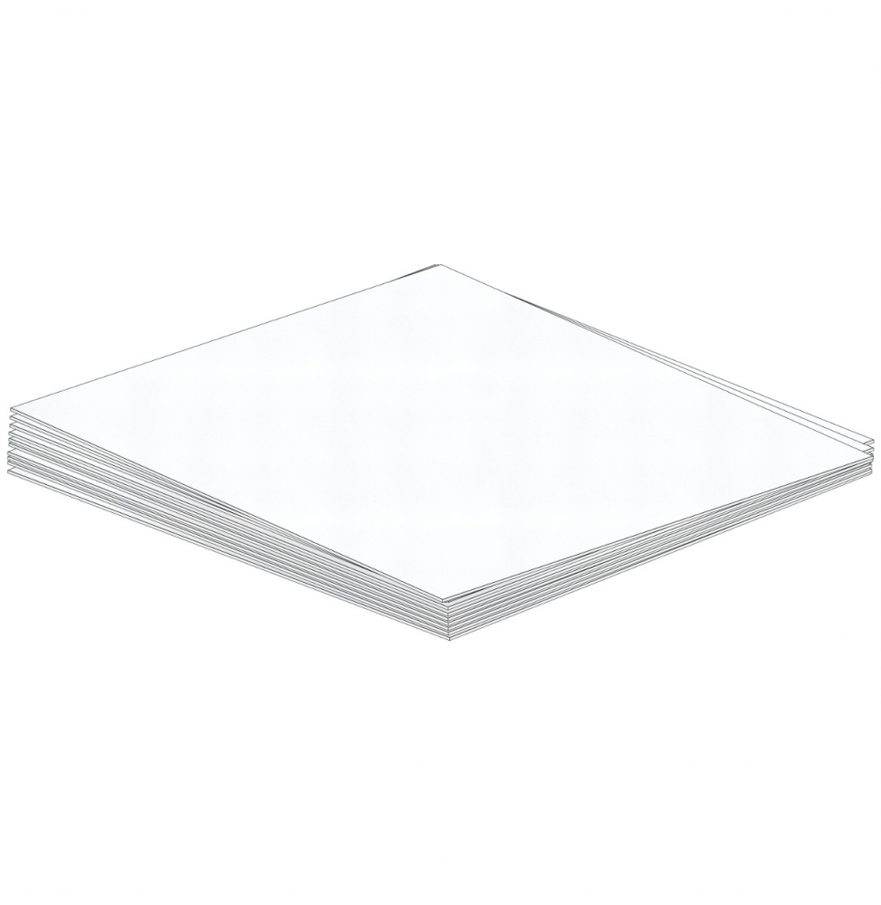 Biały sztywny panel PCW Globalmark (10szt.), 100X100 MM