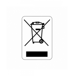 Symbol pojemnika na kółkach 10 mm x 13 mm - W - karton 500 szt. (500szt.), 805870
